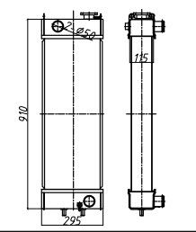 หม้อน้ำรถขุด Komatsu PC138 | 22B-03-12110 อะไหล่เปลี่ยนความเย็น