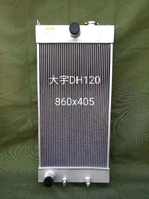 Doosan DH120 ชุดหม้อน้ำรถขุด | ชิ้นส่วนทำความเย็นทดแทน | แกนอลูมิเนียมหนา 4 แถว